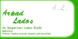 arpad lados business card